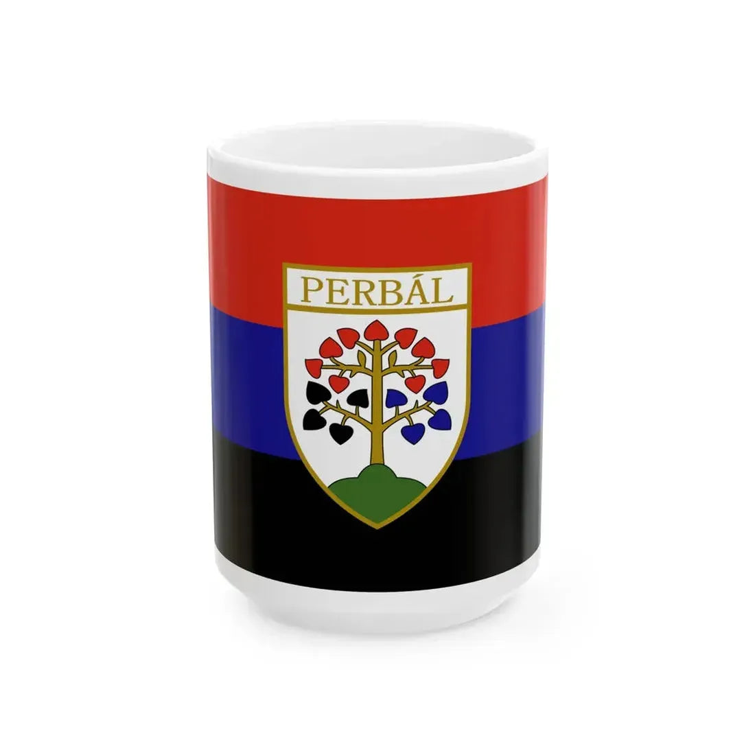 Flag of Perbal (Hungary) White Coffee Mug 15oz - Go Mug Yourself