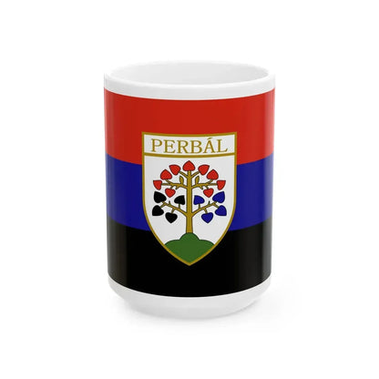 Flag of Perbal (Hungary) White Coffee Mug 15oz - Go Mug Yourself
