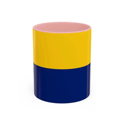 Flag of Perlis Malaysia - Accent Coffee Mug 11oz Pink - Go Mug Yourself