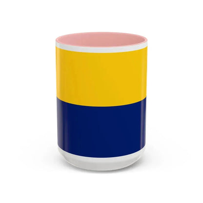 Flag of Perlis Malaysia - Accent Coffee Mug 15oz Pink - Go Mug Yourself