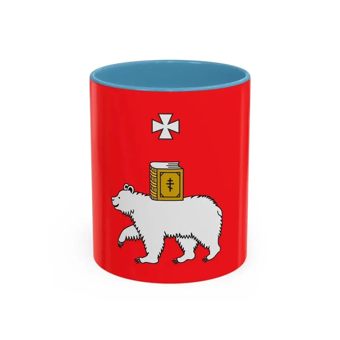 Flag of Perm Russia - Accent Coffee Mug 11oz Light Blue - Go Mug Yourself