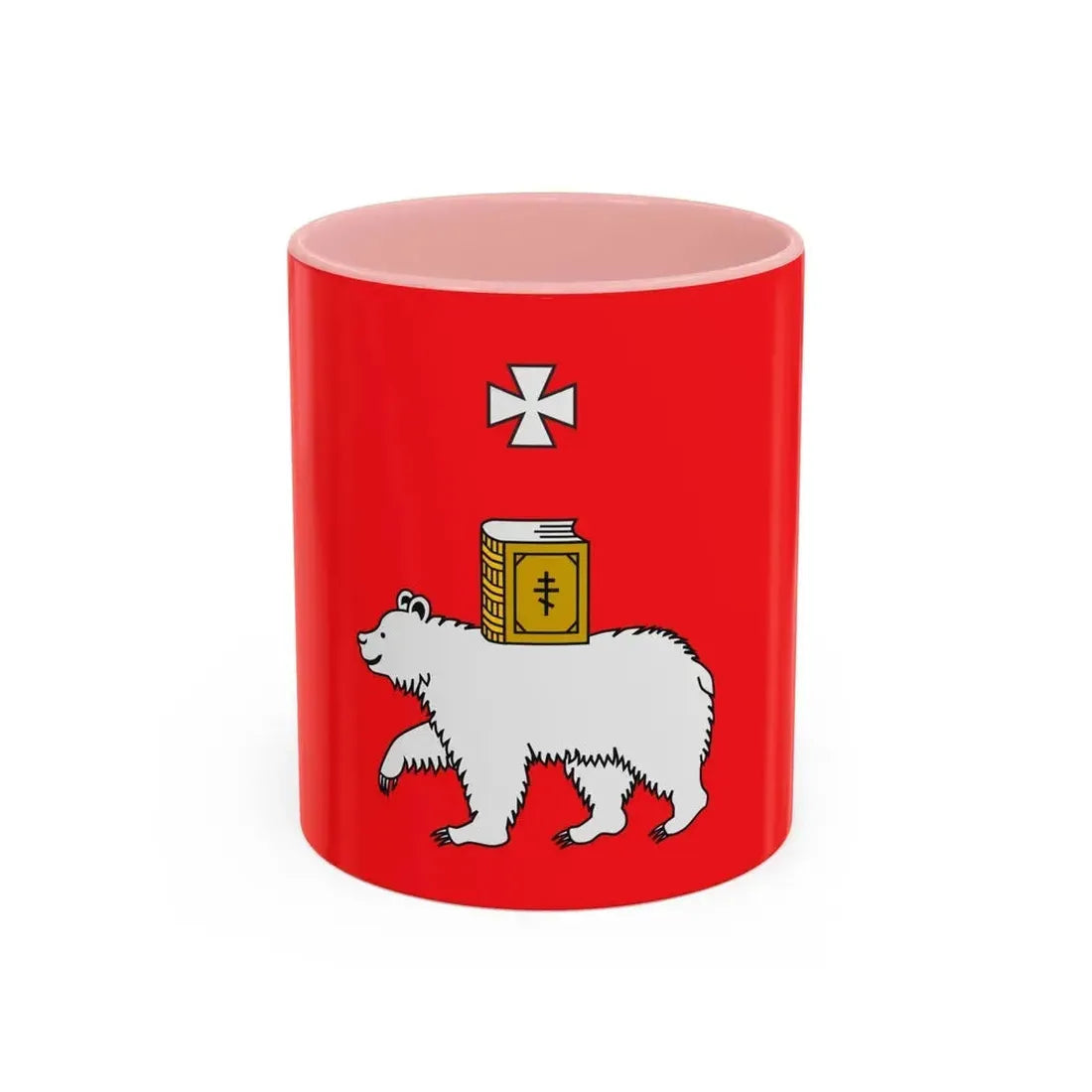 Flag of Perm Russia - Accent Coffee Mug 11oz Pink - Go Mug Yourself
