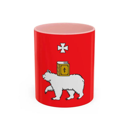 Flag of Perm Russia - Accent Coffee Mug 11oz Pink - Go Mug Yourself