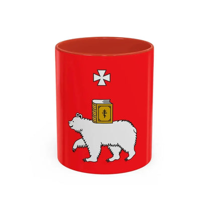 Flag of Perm Russia - Accent Coffee Mug 11oz Red - Go Mug Yourself