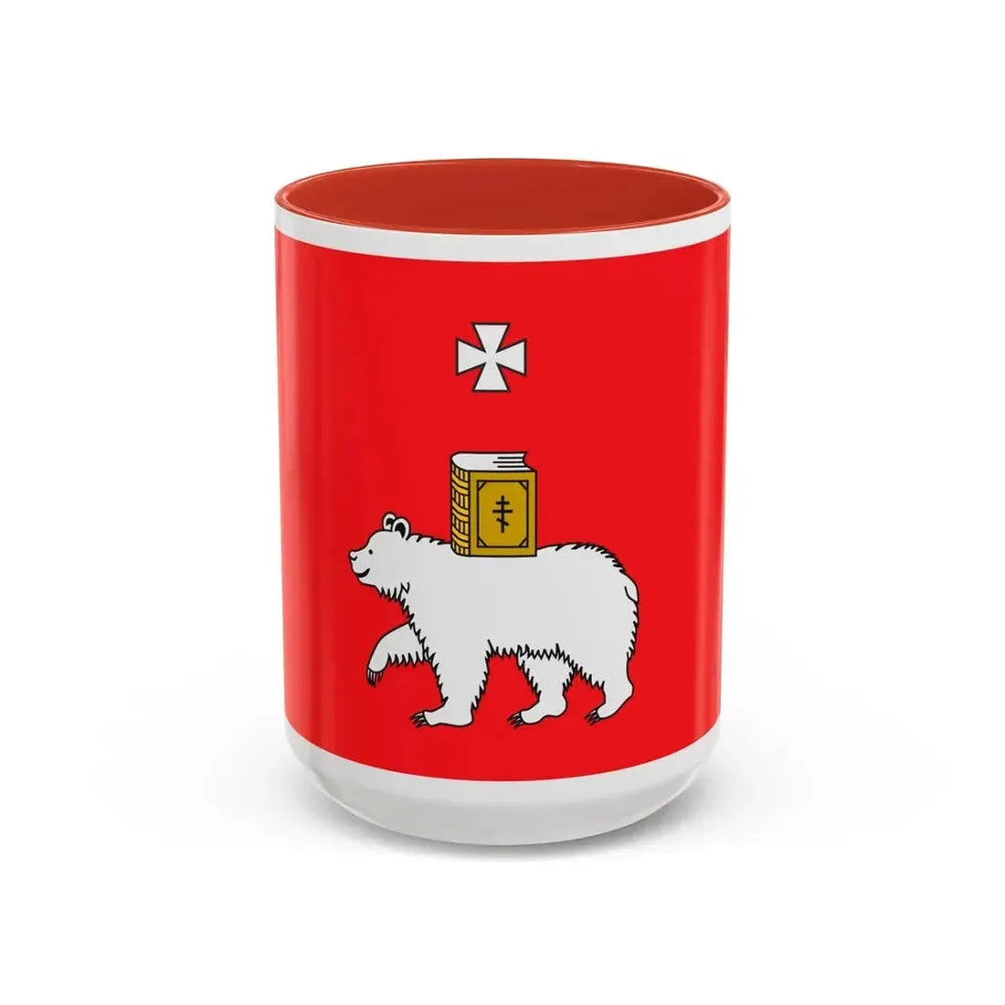 Flag of Perm Russia - Accent Coffee Mug 15oz Red - Go Mug Yourself