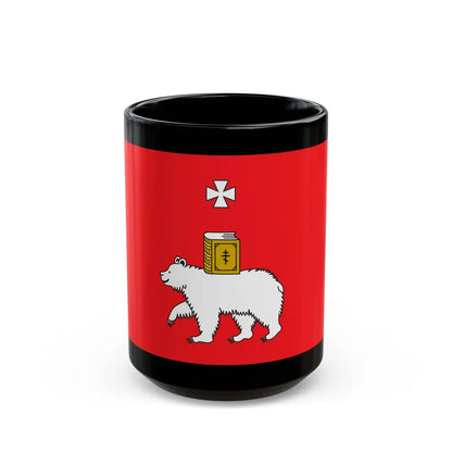 Flag of Perm Russia - Black Coffee Mug-15oz-Go Mug Yourself