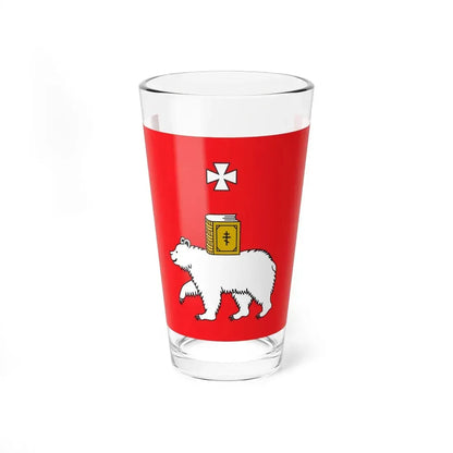 Flag of Perm Russia - Pint Glass 16oz 16oz - Go Mug Yourself