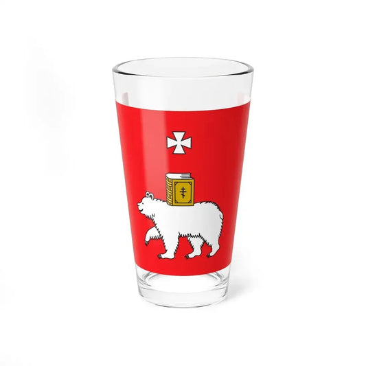 Flag of Perm Russia - Pint Glass 16oz 16oz - Go Mug Yourself
