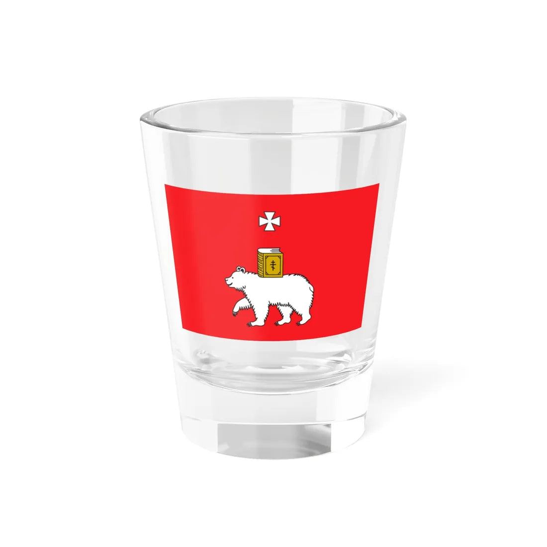 Flag of Perm (Russia) Shot Glass 1.5oz 1.5oz - Go Mug Yourself