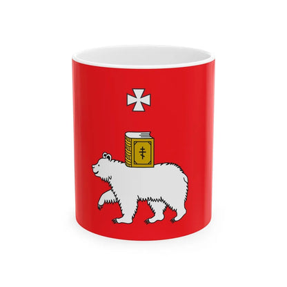 Flag of Perm Russia - White Coffee Mug-11oz-Go Mug Yourself