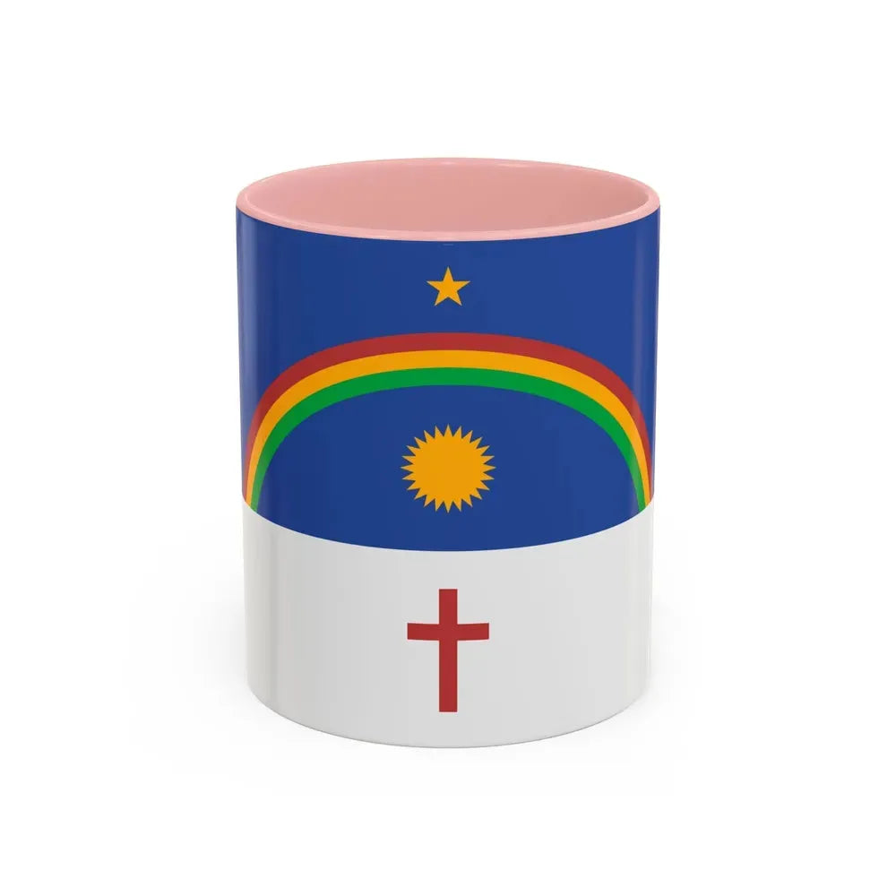 Flag of Pernambuco Brazil - Accent Coffee Mug 11oz Pink - Go Mug Yourself