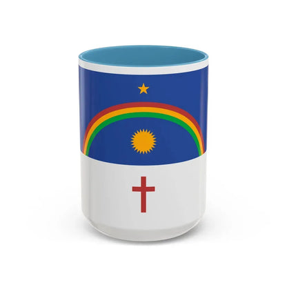 Flag of Pernambuco Brazil - Accent Coffee Mug 15oz Light Blue - Go Mug Yourself