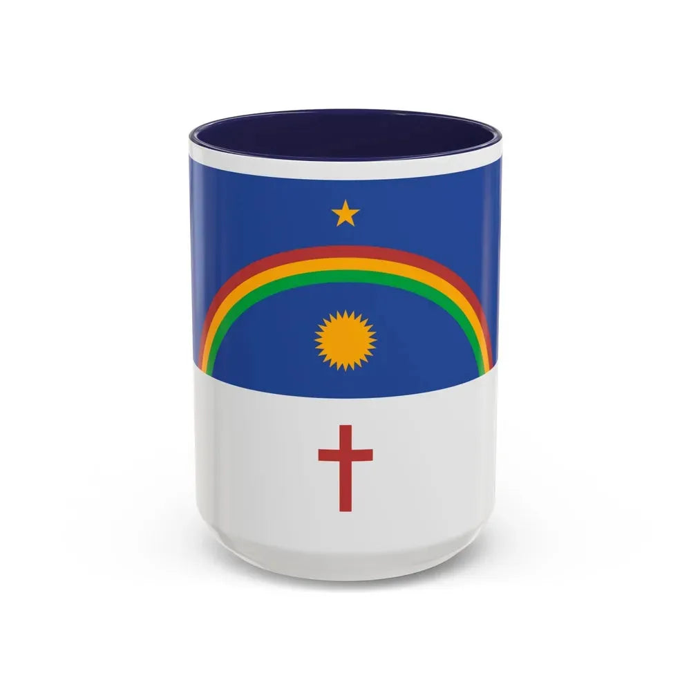 Flag of Pernambuco Brazil - Accent Coffee Mug 15oz Navy - Go Mug Yourself