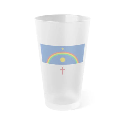 Flag of Pernambuco Brazil - Frosted Pint Glass 16oz 16oz Frosted - Go Mug Yourself