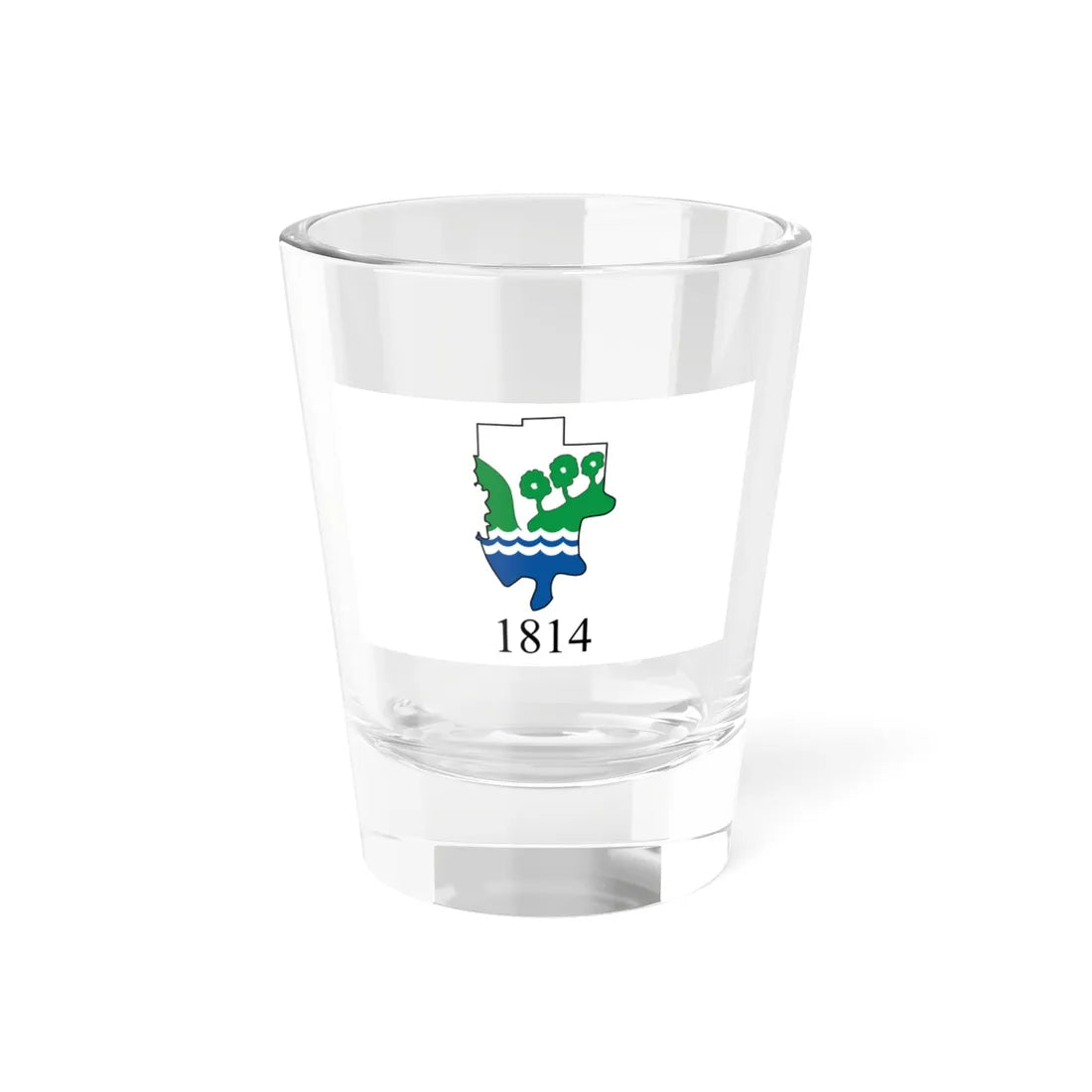 Flag of Perry County Indiana (India) Shot Glass 1.5oz 1.5oz - Go Mug Yourself
