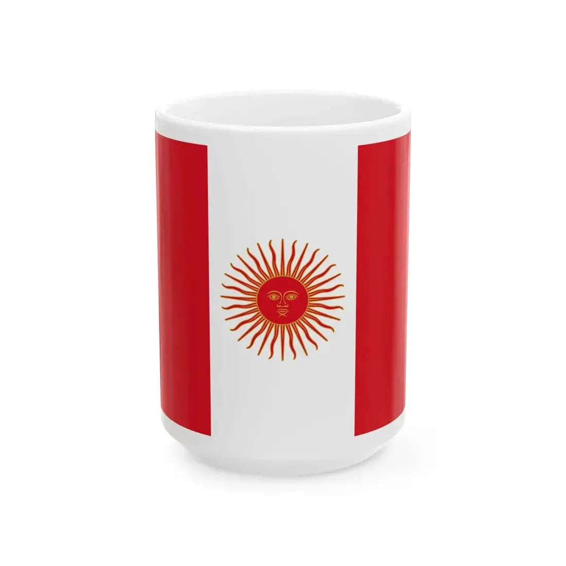 Flag of Peru 1822-1825 (Peru) White Coffee Mug 15oz - Go Mug Yourself