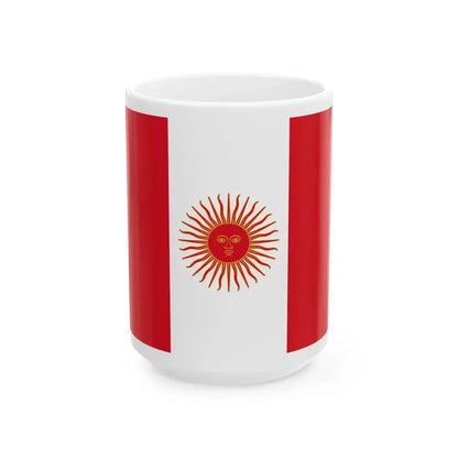Flag of Peru 1822-1825 (Peru) White Coffee Mug 15oz - Go Mug Yourself