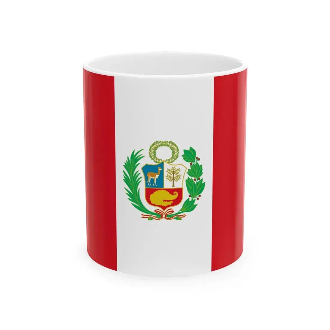 Flag of Peru 1825-1884 (Peru) White Coffee Mug 11oz - Go Mug Yourself