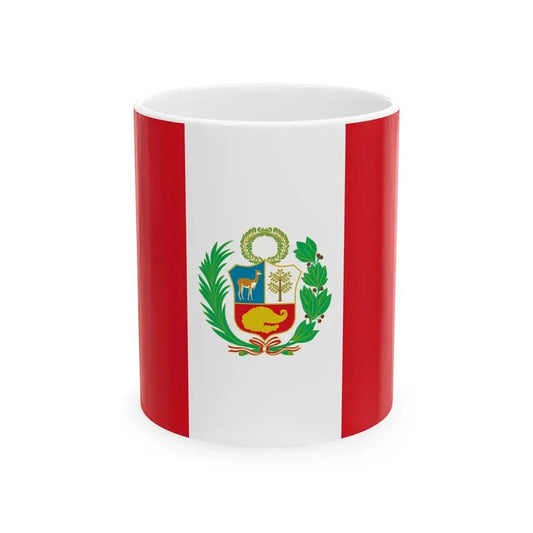 Flag of Peru 1825-1884 (Peru) White Coffee Mug 11oz - Go Mug Yourself