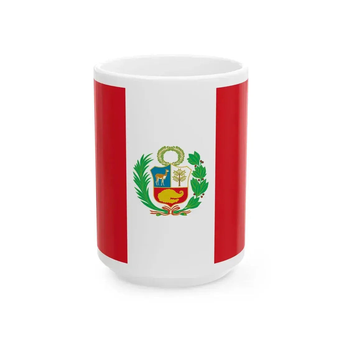 Flag of Peru 1825-1884 (Peru) White Coffee Mug 15oz - Go Mug Yourself