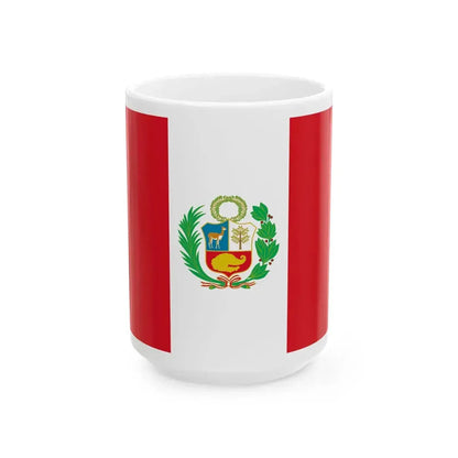 Flag of Peru 1825-1884 (Peru) White Coffee Mug 15oz - Go Mug Yourself
