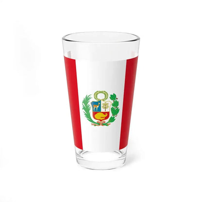 Flag of Peru 1884-1950 (Peru) Pint Glass 16oz 16oz - Go Mug Yourself