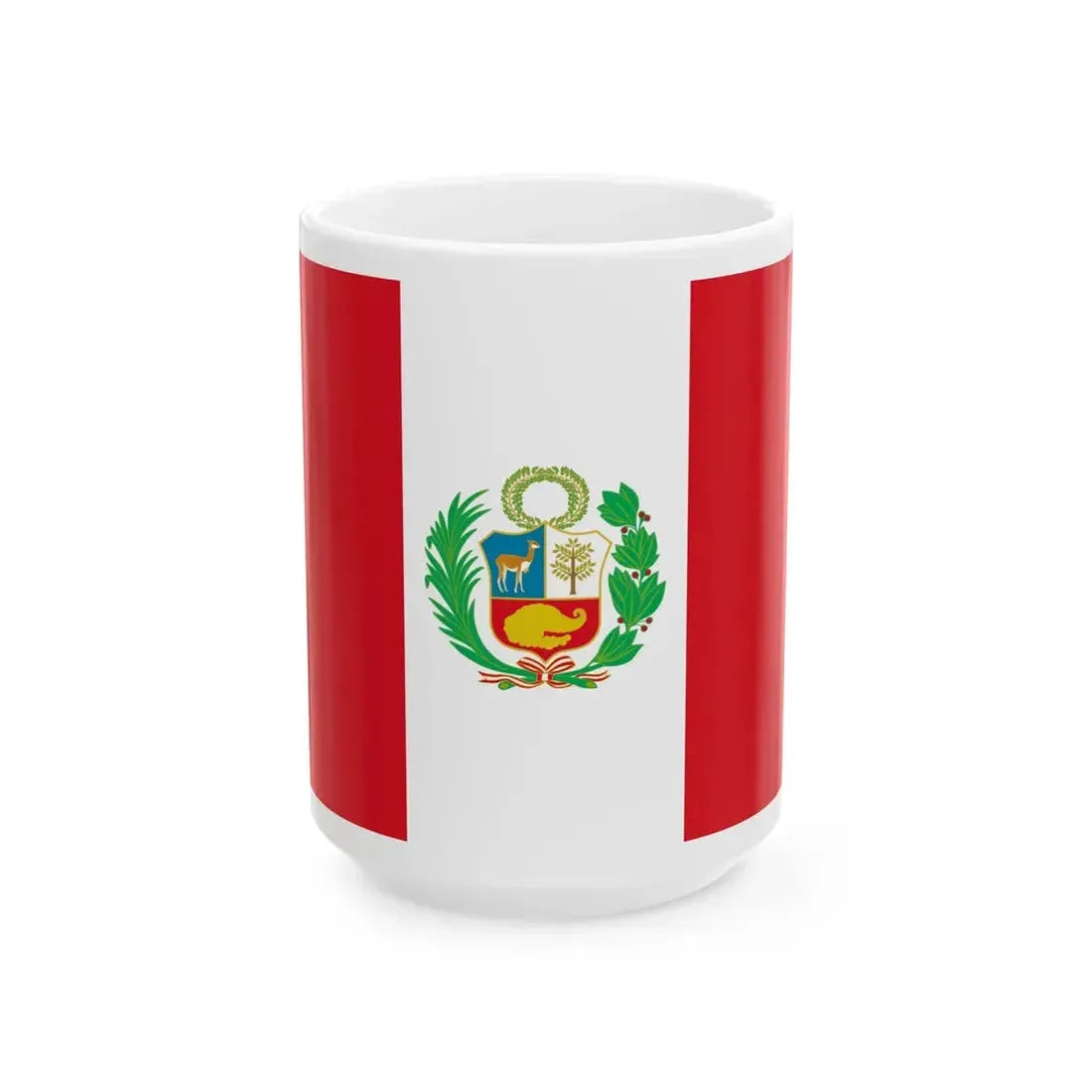 Flag of Peru 1884-1950 (Peru) White Coffee Mug 15oz - Go Mug Yourself