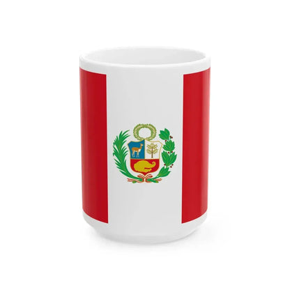Flag of Peru 1884-1950 (Peru) White Coffee Mug 15oz - Go Mug Yourself