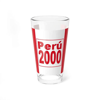 Flag of Peru 2000 (Peru) Pint Glass 16oz 16oz - Go Mug Yourself