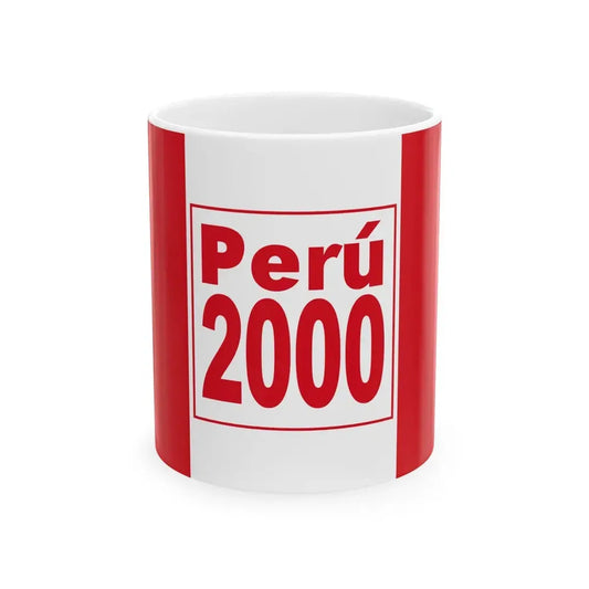 Flag of Peru 2000 (Peru) White Coffee Mug 11oz - Go Mug Yourself