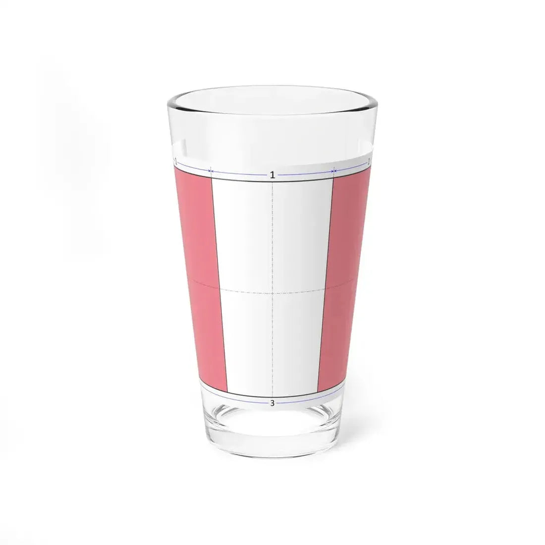 Flag of Peru construction sheet (Peru) Pint Glass 16oz 16oz - Go Mug Yourself