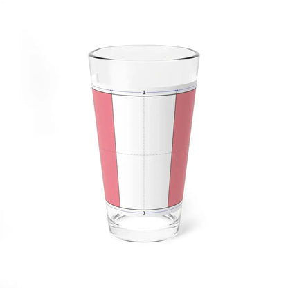 Flag of Peru construction sheet (Peru) Pint Glass 16oz 16oz - Go Mug Yourself