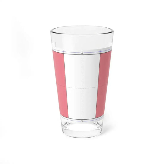 Flag of Peru construction sheet (Peru) Pint Glass 16oz 16oz - Go Mug Yourself