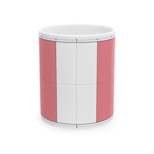 Flag of Peru construction sheet (Peru) White Coffee Mug 11oz - Go Mug Yourself