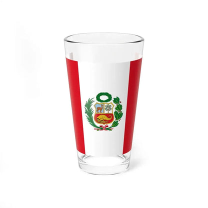 Flag of Peru State alternative version (Peru) Pint Glass 16oz 16oz - Go Mug Yourself