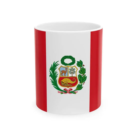 Flag of Peru State alternative version (Peru) White Coffee Mug 11oz - Go Mug Yourself