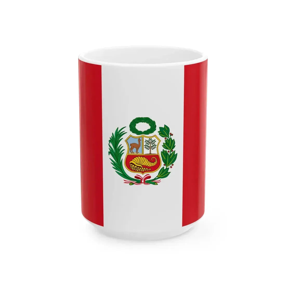 Flag of Peru State alternative version (Peru) White Coffee Mug 15oz - Go Mug Yourself