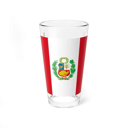 Flag of Peru state (Peru) Pint Glass 16oz 16oz - Go Mug Yourself