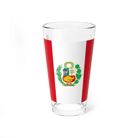 Flag of Peru state (Peru) Pint Glass 16oz 16oz - Go Mug Yourself