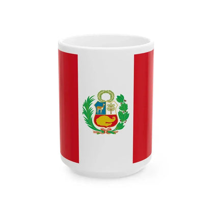 Flag of Peru state (Peru) White Coffee Mug 15oz - Go Mug Yourself