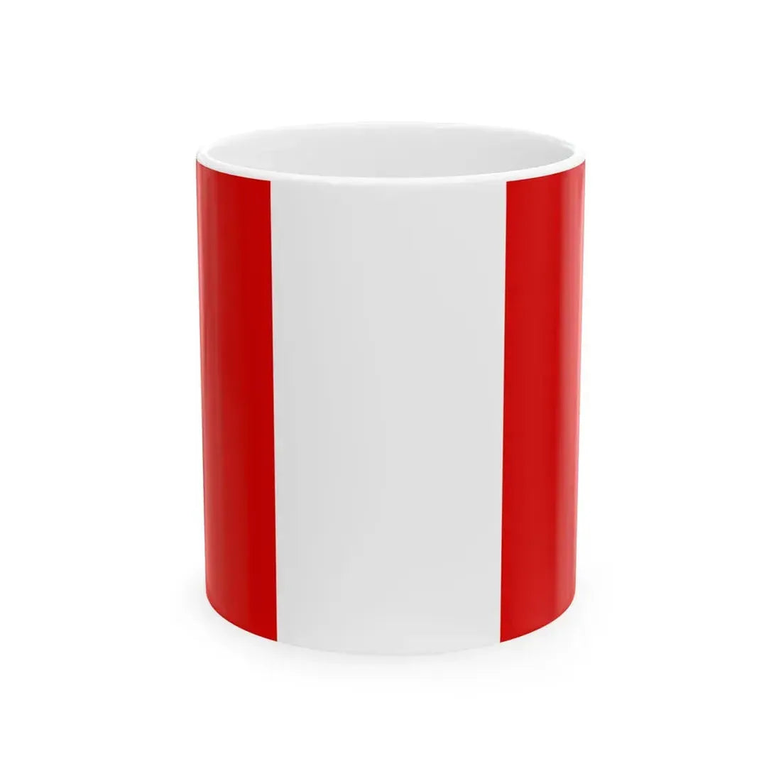Flag of Peru variant (Peru) White Coffee Mug 11oz - Go Mug Yourself