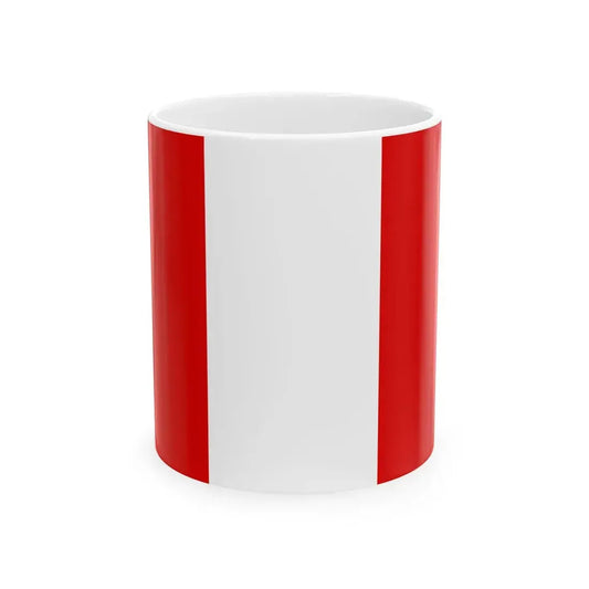 Flag of Peru variant (Peru) White Coffee Mug 11oz - Go Mug Yourself