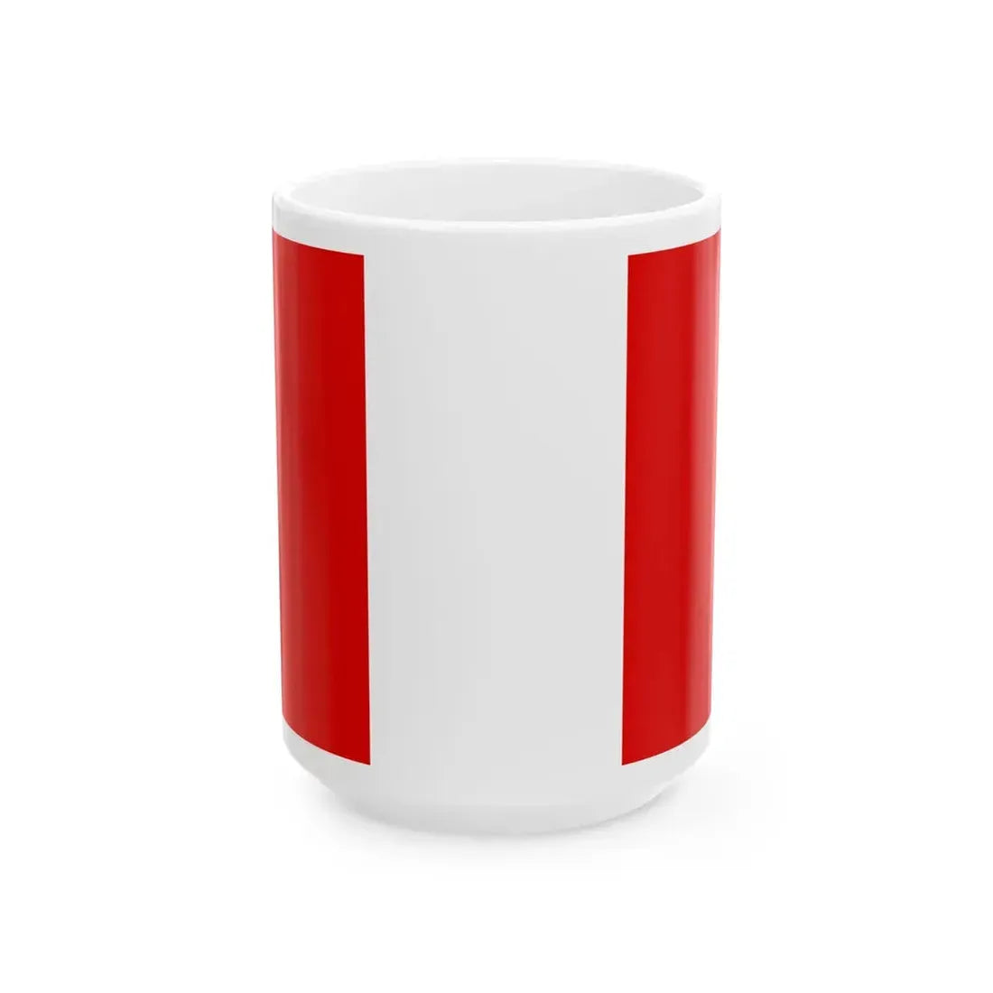Flag of Peru variant (Peru) White Coffee Mug 15oz - Go Mug Yourself