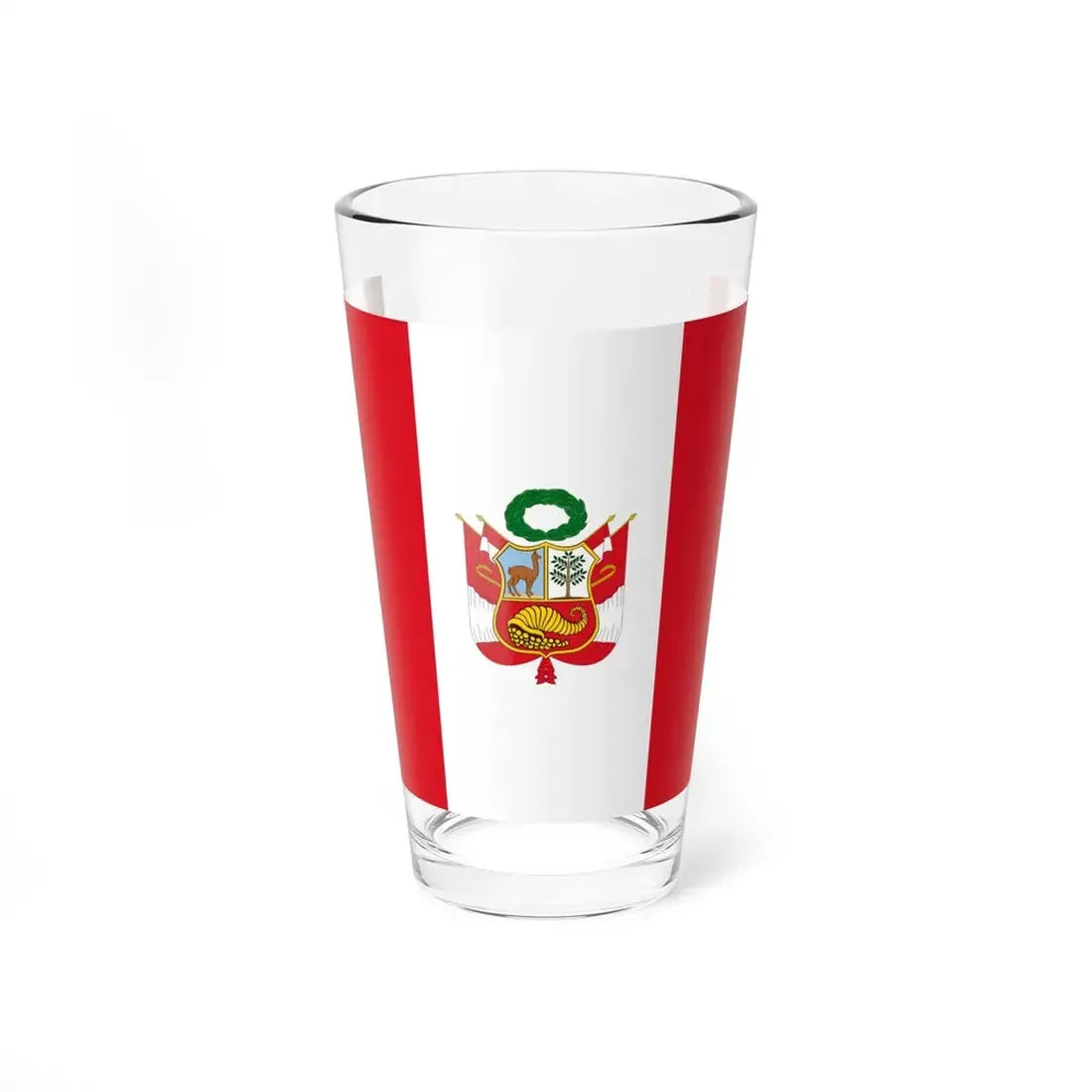 Flag of Peru War alternative version (Peru) Pint Glass 16oz 16oz - Go Mug Yourself