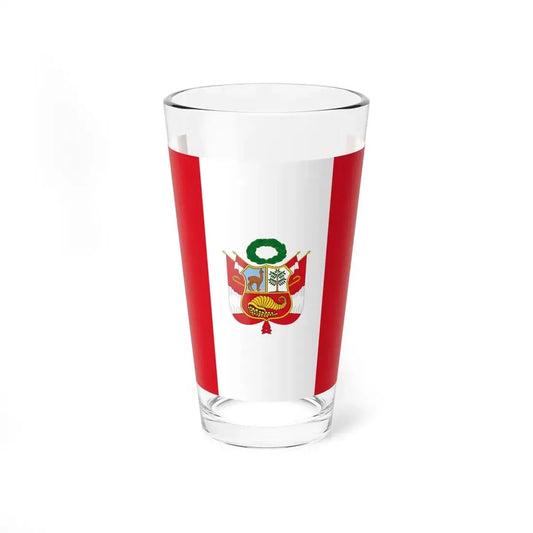 Flag of Peru War alternative version (Peru) Pint Glass 16oz 16oz - Go Mug Yourself