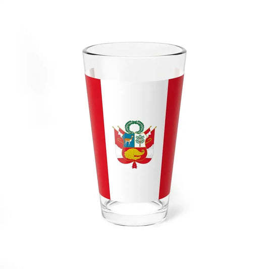 Flag of Peru war (Peru) Pint Glass 16oz 16oz - Go Mug Yourself