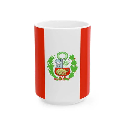 Flag of Peru WFB 2000 (Peru) White Coffee Mug 15oz - Go Mug Yourself