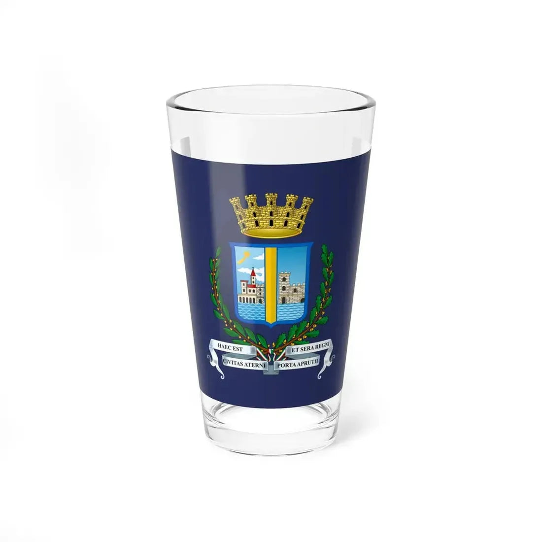 Flag of Pescara (Italy) Pint Glass 16oz 16oz - Go Mug Yourself