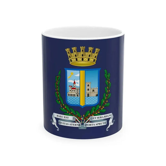 Flag of Pescara (Italy) White Coffee Mug 11oz - Go Mug Yourself