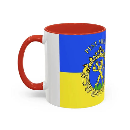 Flag of Pest County Hungary - Accent Coffee Mug - Go Mug Yourself